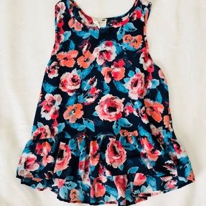 Peplum Floral Tank